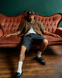 Stamped Big Walkshorts in Black