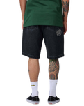 The Santa Cruz Mens Stamped Big Walkshorts in Black