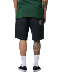The Santa Cruz Mens Stamped Big Walkshorts in Black