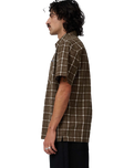 The Santa Cruz Mens Eli Shirt in Brown Check