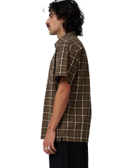 The Santa Cruz Mens Eli Shirt in Brown Check