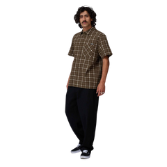 The Santa Cruz Mens Eli Shirt in Brown Check