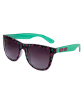 The Santa Cruz Dressen Roses Sunglasses in Black & Turquoise