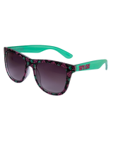 The Santa Cruz Dressen Roses Sunglasses in Black & Turquoise