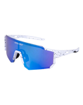 The Santa Cruz Mens Strip Racer Sunglasses in White & Blue