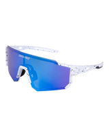 The Santa Cruz Mens Strip Racer Sunglasses in White & Blue
