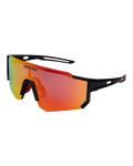The Santa Cruz Mens Strip Racer Sunglasses in Black & Orange Red