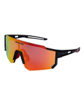The Santa Cruz Mens Strip Racer Sunglasses in Black & Orange Red