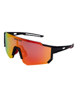 The Santa Cruz Mens Strip Racer Sunglasses in Black & Orange Red