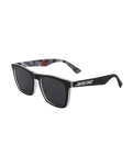 The Santa Cruz Mens Strip Sunglasses in Black Collage & Black