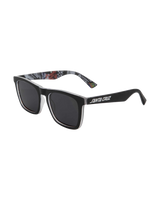 The Santa Cruz Mens Strip Sunglasses in Black Collage & Black