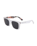 The Santa Cruz Mens Strip Sunglasses in White Collage & Black