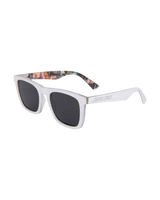 The Santa Cruz Mens Strip Sunglasses in White Collage & Black