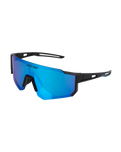 The Santa Cruz Mens Strip Racer Sunglasses in Black Blue & Blue