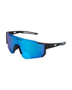The Santa Cruz Mens Strip Racer Sunglasses in Black Blue & Blue