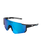 The Santa Cruz Mens Strip Racer Sunglasses in Black Blue & Blue