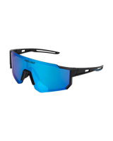 The Santa Cruz Mens Strip Racer Sunglasses in Black Blue & Blue