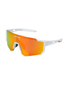 The Santa Cruz Mens Strip Racer Sunglasses in White Orange & Red