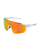 The Santa Cruz Mens Strip Racer Sunglasses in White Orange & Red