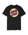 The Santa Cruz Mens Wagon Dot Chest T-Shirt in Black