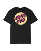 The Santa Cruz Mens Wagon Dot Chest T-Shirt in Black