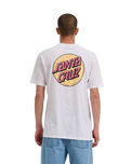 The Santa Cruz Mens Wagon Dot T-Shirt in White