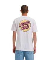 The Santa Cruz Mens Wagon Dot T-Shirt in White
