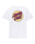 The Santa Cruz Mens Wagon Dot T-Shirt in White