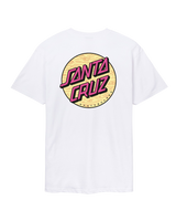 The Santa Cruz Mens Wagon Dot T-Shirt in White