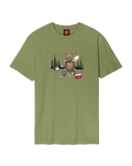 The Santa Cruz Mens Braun Pizza Bear T-Shirt in Iguana