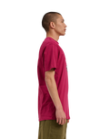 The Santa Cruz Mens Crescent Bone Hand T-Shirt in Burgundy
