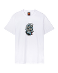The Santa Cruz Mens Crescent Bone Hand T-Shirt in White