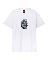 The Santa Cruz Mens Crescent Bone Hand T-Shirt in White