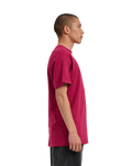 The Santa Cruz Mens Flaming Dice Dot T-Shirt in Burgundy