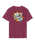 The Santa Cruz Mens Flaming Dice Dot T-Shirt in Burgundy