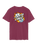 The Santa Cruz Mens Flaming Dice Dot T-Shirt in Burgundy