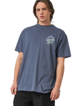 The Santa Cruz Mens Burnt Opus Oversized T-Shirt in Heritage Blue