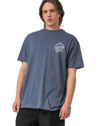 The Santa Cruz Mens Burnt Opus Oversized T-Shirt in Heritage Blue
