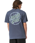The Santa Cruz Mens Burnt Opus Oversized T-Shirt in Heritage Blue