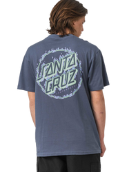 The Santa Cruz Mens Burnt Opus Oversized T-Shirt in Heritage Blue