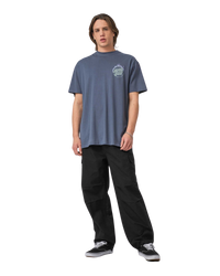 The Santa Cruz Mens Burnt Opus Oversized T-Shirt in Heritage Blue