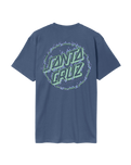The Santa Cruz Mens Burnt Opus Oversized T-Shirt in Heritage Blue