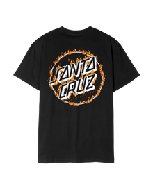 The Santa Cruz Mens Burnt Opus Oversized T-Shirt in Black