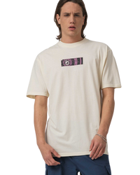 The Santa Cruz Mens Roskopp Dissect Strip T-Shirt in Unbleached Cotton