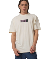 The Santa Cruz Mens Roskopp Dissect Strip T-Shirt in Unbleached Cotton