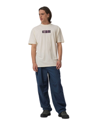 The Santa Cruz Mens Roskopp Dissect Strip T-Shirt in Unbleached Cotton