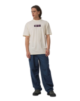 The Santa Cruz Mens Roskopp Dissect Strip T-Shirt in Unbleached Cotton