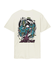 The Santa Cruz Mens Roskopp Dissect Strip T-Shirt in Unbleached Cotton