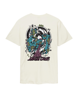 The Santa Cruz Mens Roskopp Dissect Strip T-Shirt in Unbleached Cotton