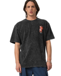The Santa Cruz Mens Vintage Screaming Connect T-Shirt in Black Acid Wash